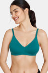 Zivame Beautiful Basics Double Layered Non Wired 3/4Th Coverage Backless Bra - Harbor Blue — thumbnail 3